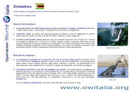 Zimbabwe OWI - Operation World Italia