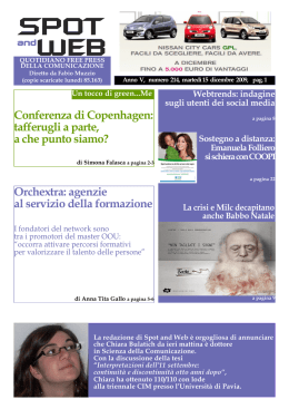 Spot and Web n.214 del 15.12.2009
