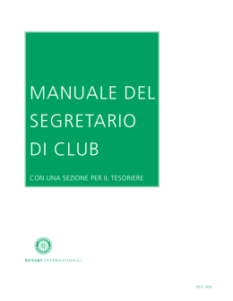 manuale del segretario di club - Rotary Club