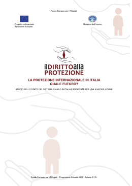 Studio sullo stato del sistema di asilo in Italia e proposte per