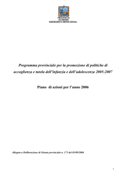 Piano di azioni 2006 - Provincia di Rimini