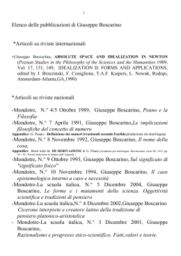 Boscarino Giuseppe - Società Italiana di Storia delle Matematiche
