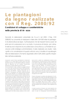 Le piantagioni da legno realizzate con il Reg. 2080/92 Condizioni di