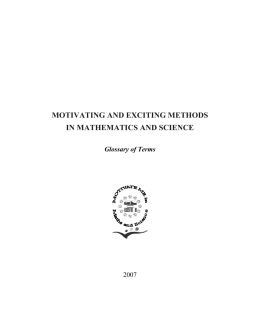 motivating and exciting methods in mathematics and science