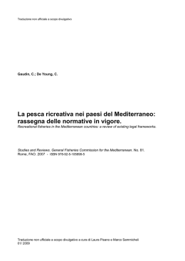 Traduzione non ufficiale a scopo divulgativo
