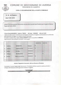 delibera - Comune di Gricignano di Aversa