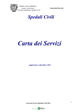 Carta dei Servizi - Azienda Ospedaliera Spedali Civili di Brescia