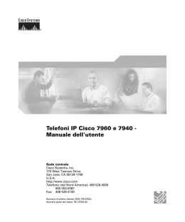 Manuale del telefono Cisco IP Phone 7960G/7940G per Cisco