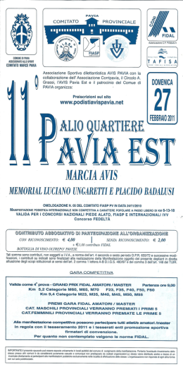 Volantino - GP AVIS PAVIA