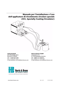 Manuale per l`installazione e l`uso dell`applicatore di rivestimento