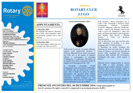 APPUNTAMENTI: - Rotary Club Lugo