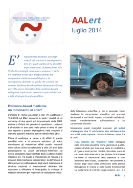 luglio 2014 - Network Italiano Cochrane