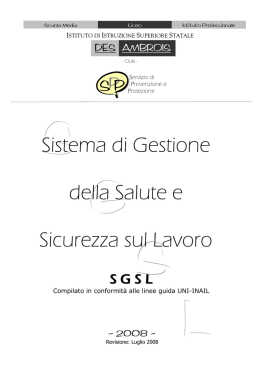 Sistema di Gestione della Salute e Sicurezza sul