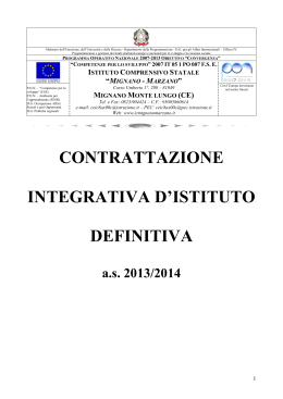 Contrattazione integrativa definitiva a.s. 2013/14