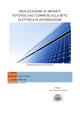 realizzazione di impianti fotovoltaici connessi