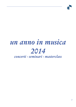 Conservatorio di Como, Eventi 2014