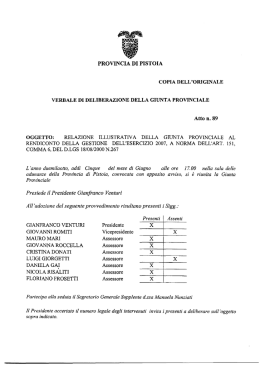 Delibera G.P. n. 89 del 5.6.2008 avente per oggetto