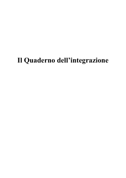 Il Quaderno dell`integrazione