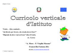 Curricolo Verticale 1 Ist. Compr. Moro Marone