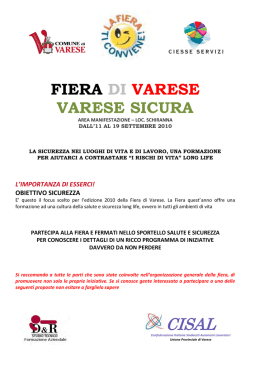 fiera di varese varese sicura