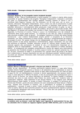 Leggi la rassegna del 26 settembre 2011