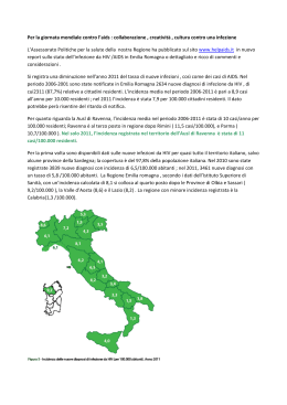 Dati infezione HIV Regionali / Italiani / Europei - anno 2011