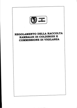 regolamento raccolta rambaldi di coldirodi e commissione di