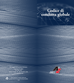 Codice di condotta globale Codice di condotta