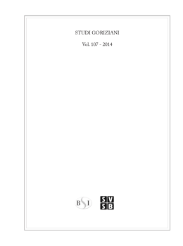 Studi Goriziani n. 107 - Ministero dei Beni e le Attivit&agrave; Culturali