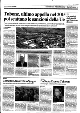 Tubone, ultimo appello nel 2015 poi scattano le sanzioni della UE