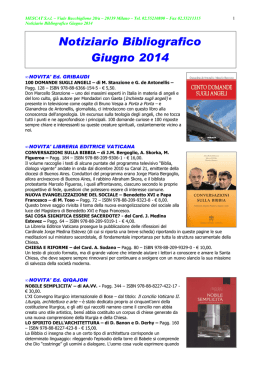 Notiziario Giugno 2014