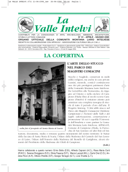 "La Valle Intelvi", n° 31, aprile - giugno 2006