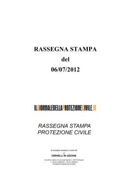 rassegna stampa Protezione civile 6 luglio