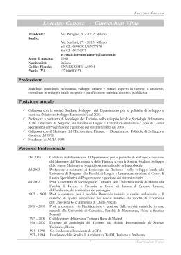 Lorenzo Canova - Curriculum Vitae