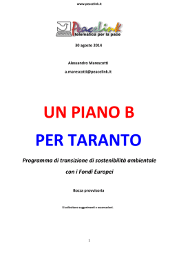 Piano B per Taranto