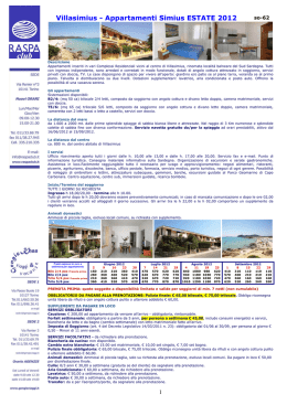 Villasimius - Appartamenti Simius ESTATE 2012