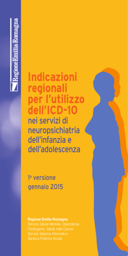 Indicazioni regionali per l`utilizzo dell`ICD‑10 - Salute Emilia