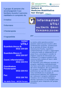 Libretto Informativo Unità Gravi Cerebrolesioni