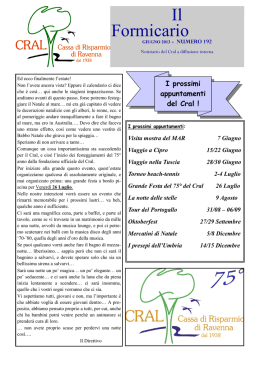 Il Formicario - CRAL - Cassa di Risparmio di Ravenna