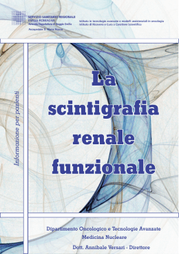 La scintigrafia renale funzionale - Azienda Ospedaliera di Reggio