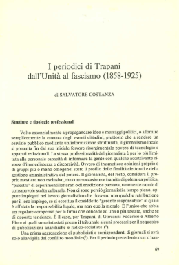 I periodici di Trapani dall`Unità al fascismo (1858