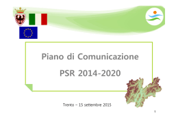 Presentazione Strategia di Comunicazione - psr 2014