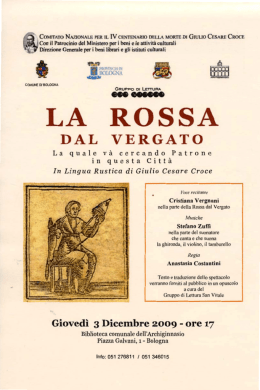 locandina - Biblioteca dell`Archiginnasio