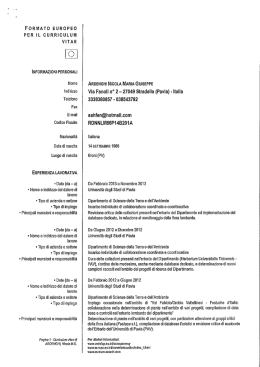 formato europeo per il curriculum vitae