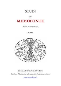 Scarica il pdf - Fondazione Memofonte