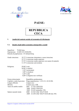 PAESE: REPUBBLICA CECA