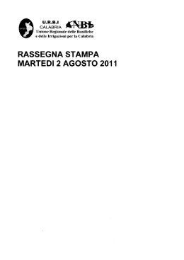 rassegna stampa martedi 2 agosto 2011