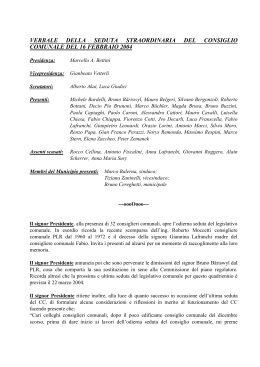 Verbale della seduta del 16 febbraio 2004