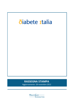 RASSEGNA STAMPA - Diabete Italia