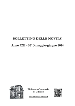 BOLLETTINO DELLE NOVITA` Anno XXI - N° 3 maggio